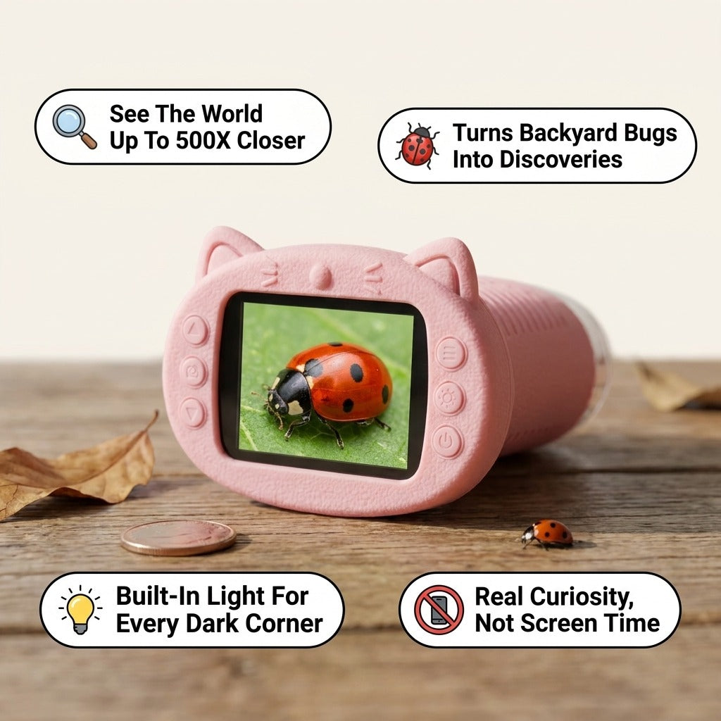Kids Portable Handheld MicroscopeSTEM Educational Nature Toy