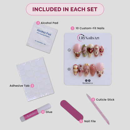 Luxury Handcrafted Press On Nails | Multiple Styles, Reusable Salon Fake Nails
