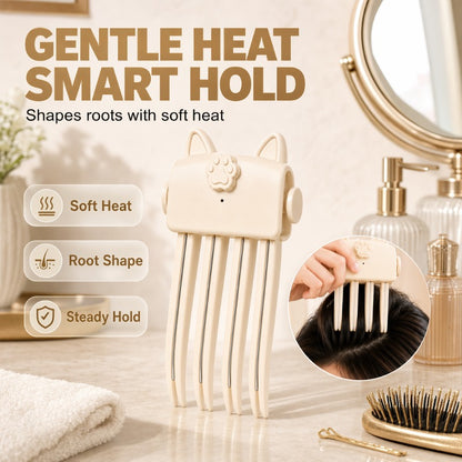 🎉48k+ Sold 💇 Wireless Hot Curler for Adding Volume to Hair Roots. Portable Styling Tool for Travel, Ideal for Fine and Straight Hair