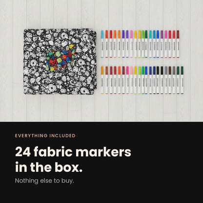 The Coloring Blanket — 150cm Doodle Blanket + 24 Markers