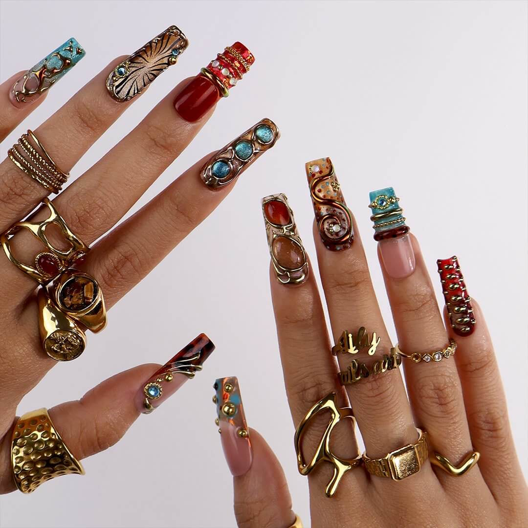 Luxury Handcrafted Press On Nails | Multiple Styles, Reusable Salon Fake Nails